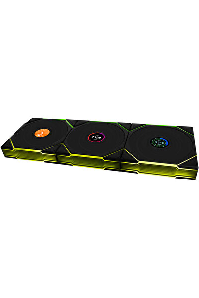 Lian Li UNI FAN REVERSE TL WIRELESS LCD 3x120mm Siyah Kasa Fanı (G99.12RTLLCD...