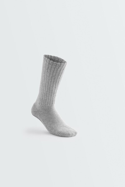 Oysho Classic ribbed cotton blend socks for yoga and Pilates