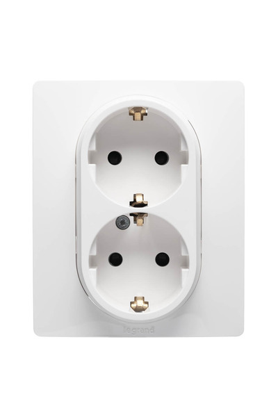 Danex Double schuko 16a white niloe -, legrand, white