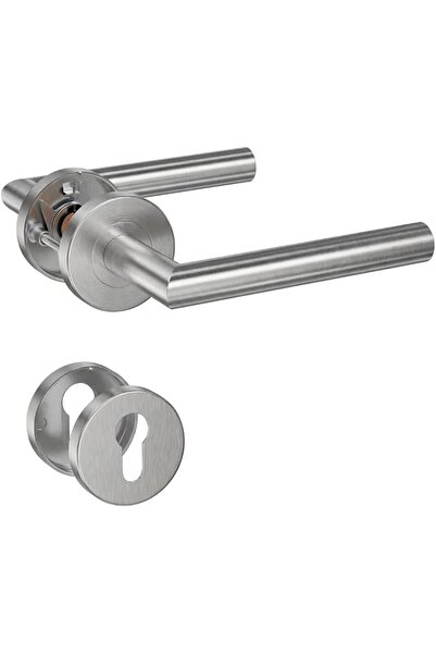 HENYIN 1 Pack of Stainless Steel Door Lever Handle with Cylinder Hole Escutch...
