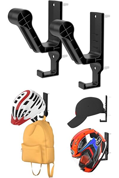 ALMEKAQUZ 2 PCS Helmet Wall Mount, Motorcycle Gear Rack, Bicycle Cap Holder, ...