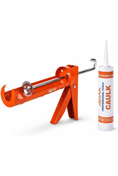 adak Professional Caulking Gun with Sealant, 10:1 Thrust Ratio, Dripless Caul...