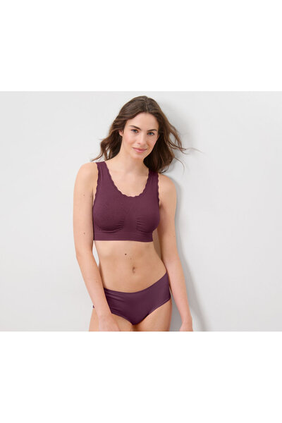 Tchibo Women's Bustier, Seamless, Wine Color