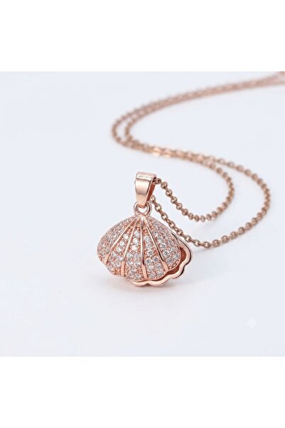 Peach Jewelry Peach Jewerly Μενταγιόν Ανοξείδωτο Ατσάλι Κοχύλι με Κρυμμένο Τε...