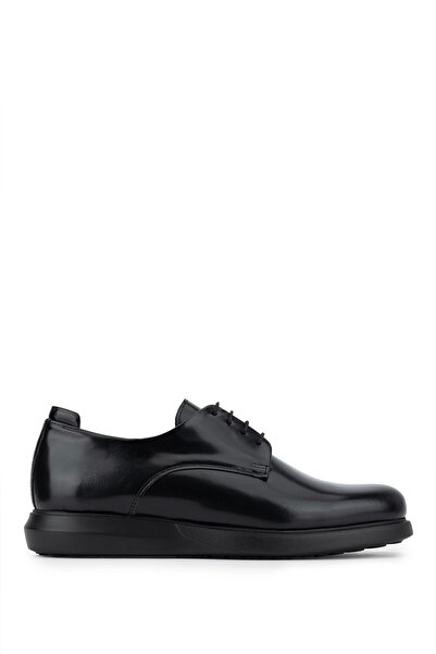Tamer Tanca Men's Genuine Leather Black Casual Shoes