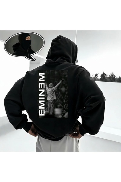 LAND MODA Φούτερ Ninja Unisex με μάσκα χιονιού Ζακέτα με 2 νήματα χοντρό φλις