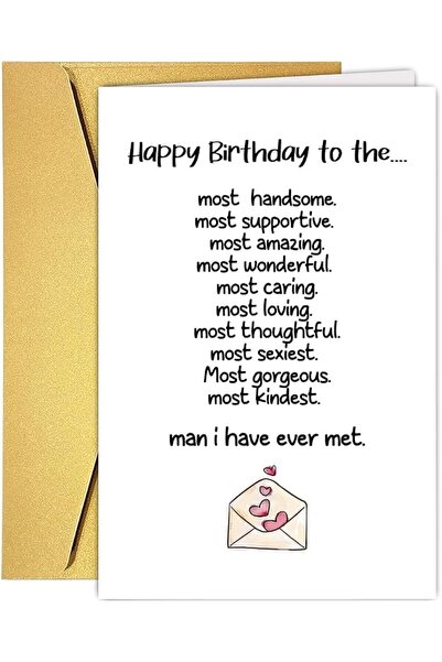 AQUAFALCON Funny Birthday Card & Gifts for Husband Boyfriend Him, Happy Anniv...