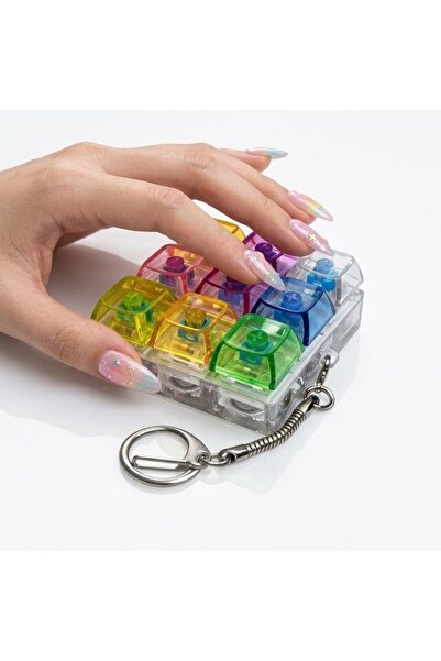 KAZUKO لعبة فيدجت مكعب الضغط الملون مع ميدالية تعليق – لعبة لتخفيف التوتر للص...