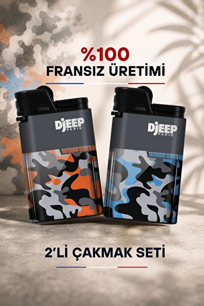 DJEEP Kamuflaj Tasarımlı Çakmaklar - Erkeğe Hediye Çakmak - Taşlı Çakmak Mode...