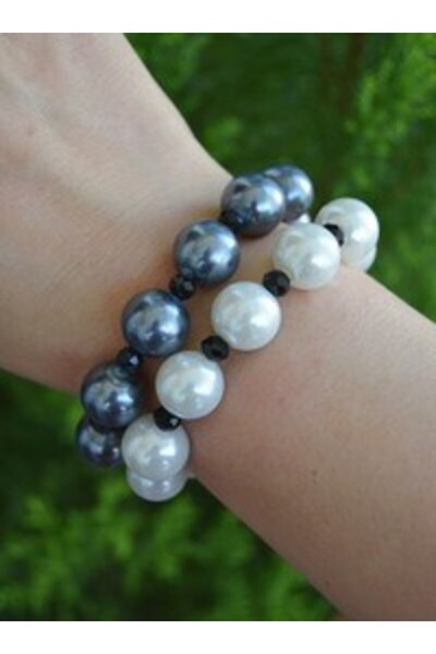 Stoneage Pearl bracelet set - multicolored -