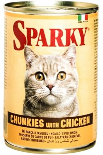 SPARKY طعام القطط قطع الدجاج 415 جرام