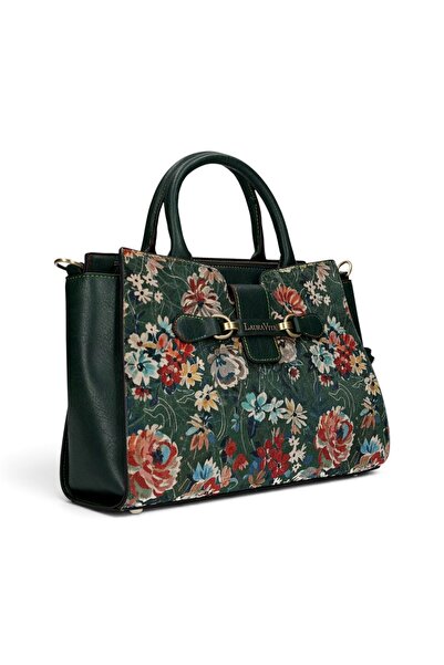 LAURA VITA AYNA 03 Green Women's Bag – Floral Print, Shoulder/Crossbody, 30×2...