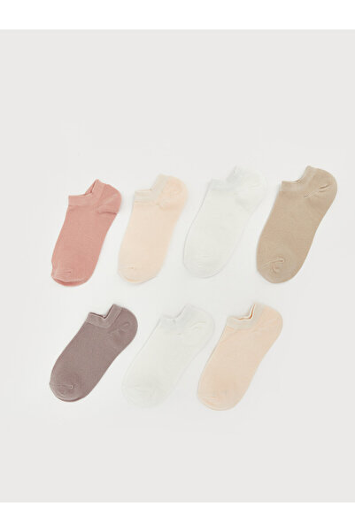 LC Waikiki Rmz Gi̇yi̇m Farkiyla Women's Sneaker Socks 7-Pack
