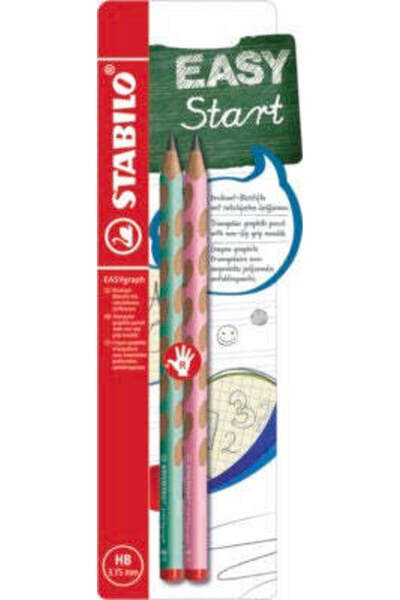 Stabilo Creion grafit EASYgraph Pastel, 3.15 mm, HB, pentru dreptaci, verde /...
