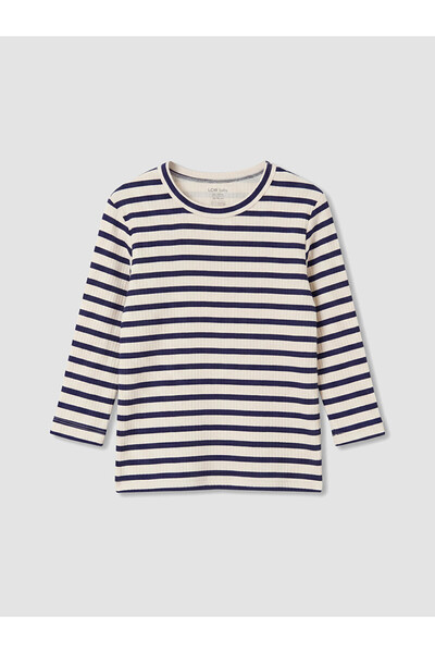 LC Waikiki Two Mt Shop Quality Lcw Baby Navy Blue Oval Collar Baby Boy T-Shirt