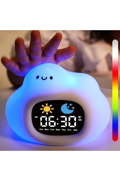 KASTWAVE Ok to Wake Clock for Kids, Kids Alarm Clock for Bedroom, Cloud-Shape...
