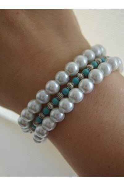 Stoneage Turkuaz Vei̇nci̇ Bracelet Set - Multi-Colored