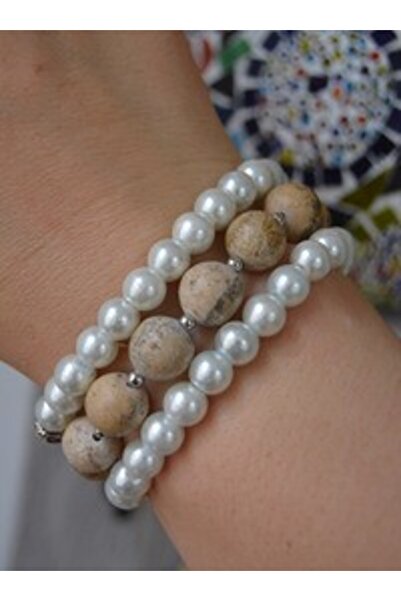 Stoneage Tree Jasper Veince Bracelet Set - Multicolor -