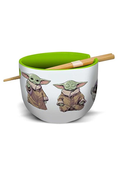 Stor Star Wars: The Mandalorian Ramen Bowl with Chopsticks Grogu