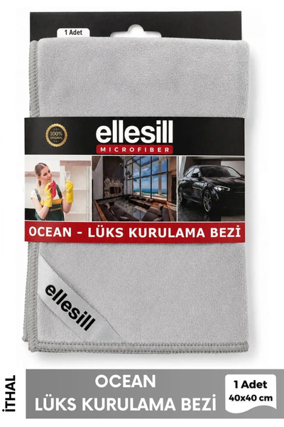 Ellesill Ocean Lüks Kurulama Bezi 40x40 cm (1 Adet) - Mutfak, Araç, Banyo, WC...