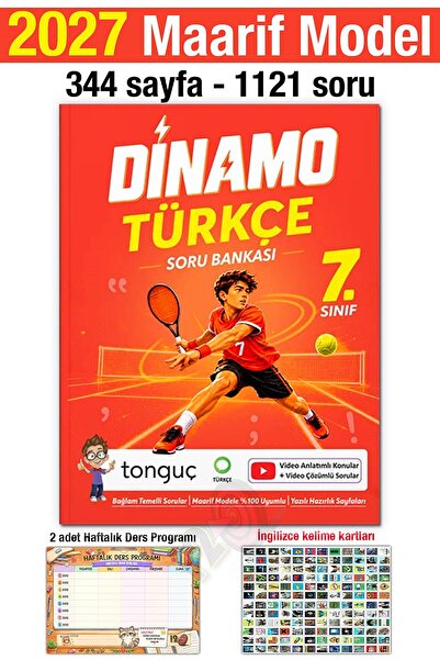 Tonguç Yayınları 7. Sınıf 2027 Dinamo Türkçe Soru Bankası Maarif Yeni Müfreda...