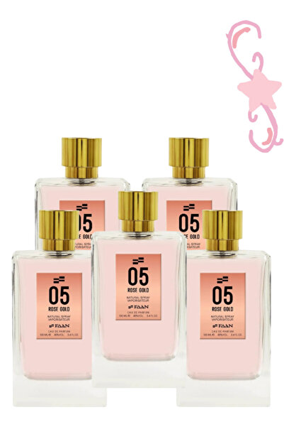 Faan 5 قطع عطر 05 روز جولد 100 مل