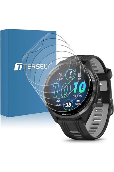 T Tersely 5 قطع واقي شاشة من مادة TPU لساعة Garmin Forerunner 965 بتغطية كاملة