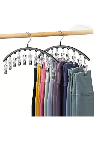Idrese Legging Organizer for Closet, Metal Yoga Pants Hangers 1 Pack w/10 Cli...
