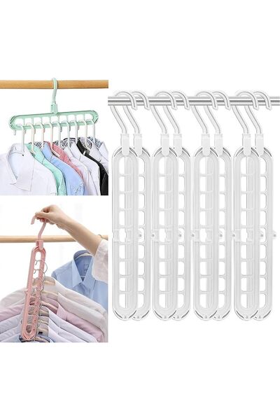 FIFATA Magic Space Saving Hangers Multifunctional Smart Closet Organizer Prem...