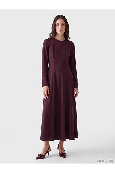 LC Waikiki TexX Store Kalitesi LCW Modest Bordo Düz Standart & Regular Oval Y...