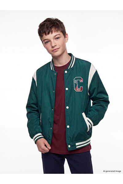 LC Waikiki Rmz Gi̇yi̇m Farkiyla Embroidered College Roba Collar Boys' Puffer ...