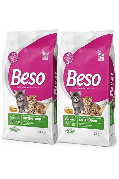 Beso طعام جاف للقطط مع الدجاج للقطط الصغيرة، تغذية كاملة ومتوازنة للقطط الصغي...