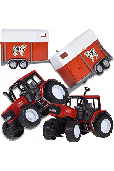 Skleplolki Tractor agricol de jucărie cu remorcă pentru animale