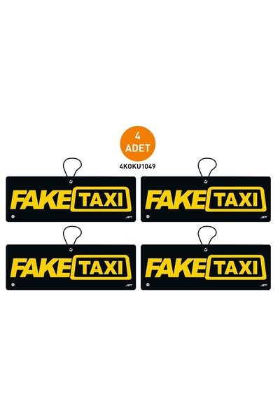 JR Jetreklam 4'lü Set Özel Tasarımlı FAKETAXİ Yazılı Dekoratif Oto Kokusu ve ...