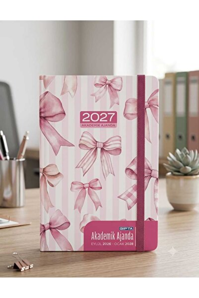 Gıpta 2027 Akademik Ajanda 17X24 Haftalık İplik Dikişli Sert Kapak Ajanda 160...