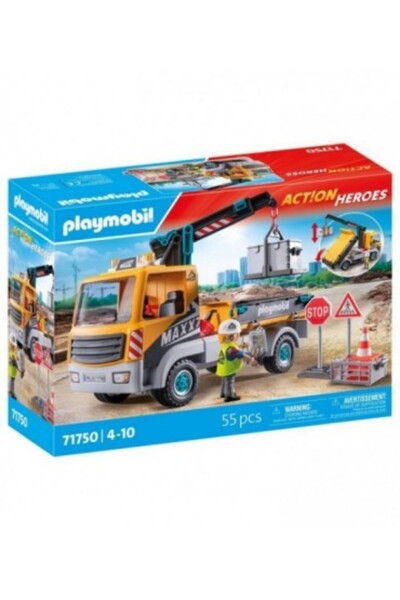 Playmobil Φορτηγό κατασκευών με γερανό