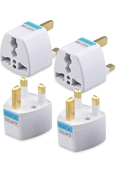 KASTWAVE 4 Pcs Universal Type G UK Plug Adapter – International 3 Pin Travel ...