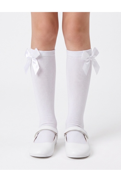 MiniKids Sosete lungi cu funda-alb