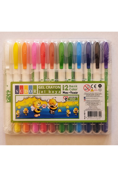 Modellino 12'li Gel Crayon Pastel Boya Südor Jel Mum Boya Plastik Kutulu