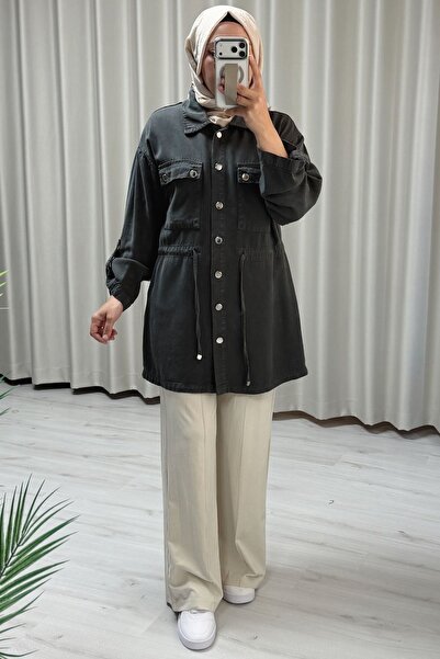 T Moda Store My Magazin Bel Büzmeli Tansel Ceket Giy Çık