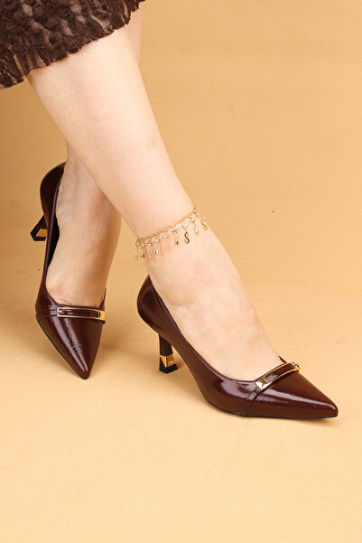 Nilsa Shoes Women's Thin Heeled Buckle Croc Evening Dress Shoes High Heeled S...