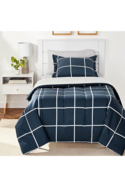 Amazon basics Lightweight Microfiber 5 Piece Bed-in-a-Bag Comforter Bedding S...
