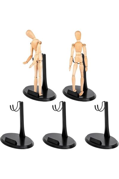 ELECDON 5 Pack 1/6 Scale Action Figure Stands - Adjustable Height Doll Holder...