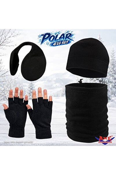 AXE SPORTSWEAR Winter Black Warm Non-Tight Ankle Cuff Folded Thermal Fingerle...