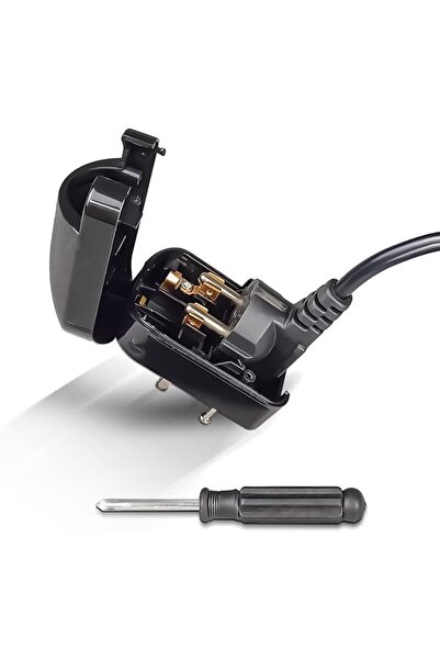 SYOSI Euro to UK Plug Adapter with Screwdriver - 13A Fused, Fireproof PC, Per...