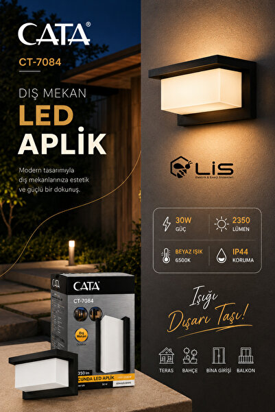 Cata CT-7084 30W Cunda Dış Mekan Led Aplik