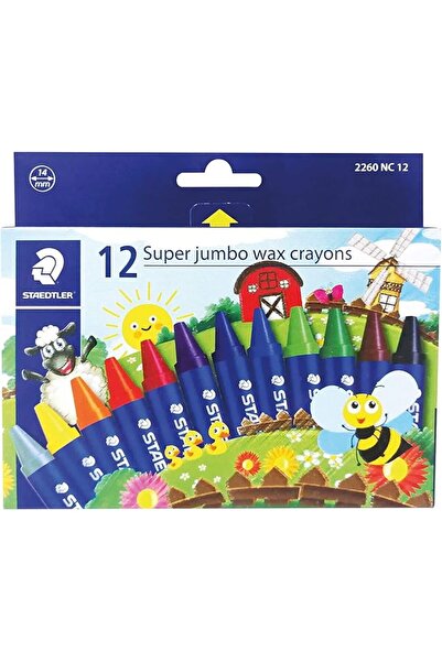 Staedtler مجموعة أقلام شمع سوبر جامبو - 12 لونًا