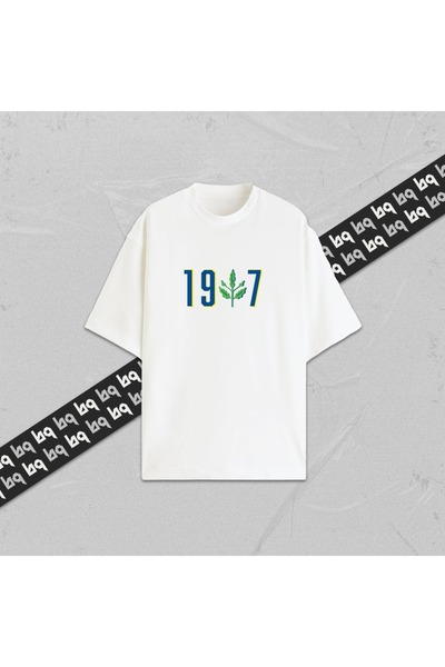 FB ÇİÇEK 1907 Oversize %100 Pamuklu Unisex Baskılı T-Shirt