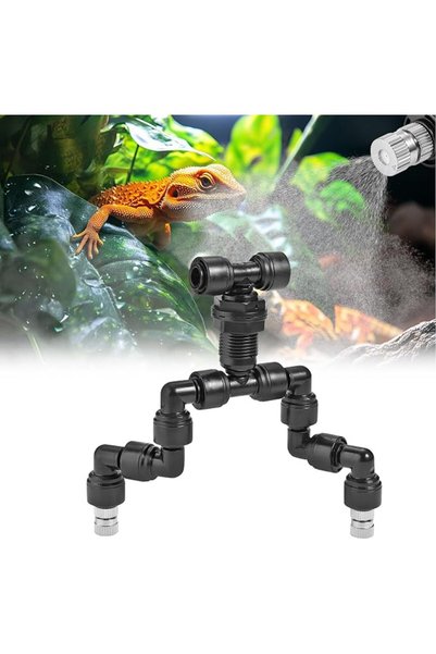EXCEFORE Double Reptile Terrarium Misting Spray Nozzle 360 Degree Adjustable ...