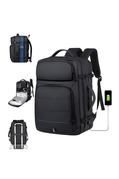 QOVU ®   Επεκτεινόμενο Σακίδιο Ταξιδιού, 35-45L, Χειραποσκευή Αεροπλάνου, για...
